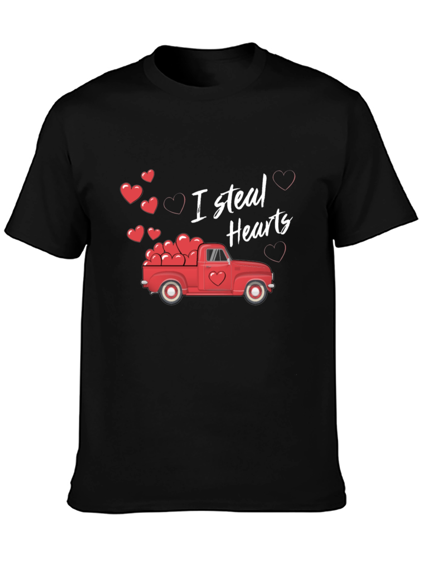 I Steal Hearts Valentines Day Truck Graphic Tee