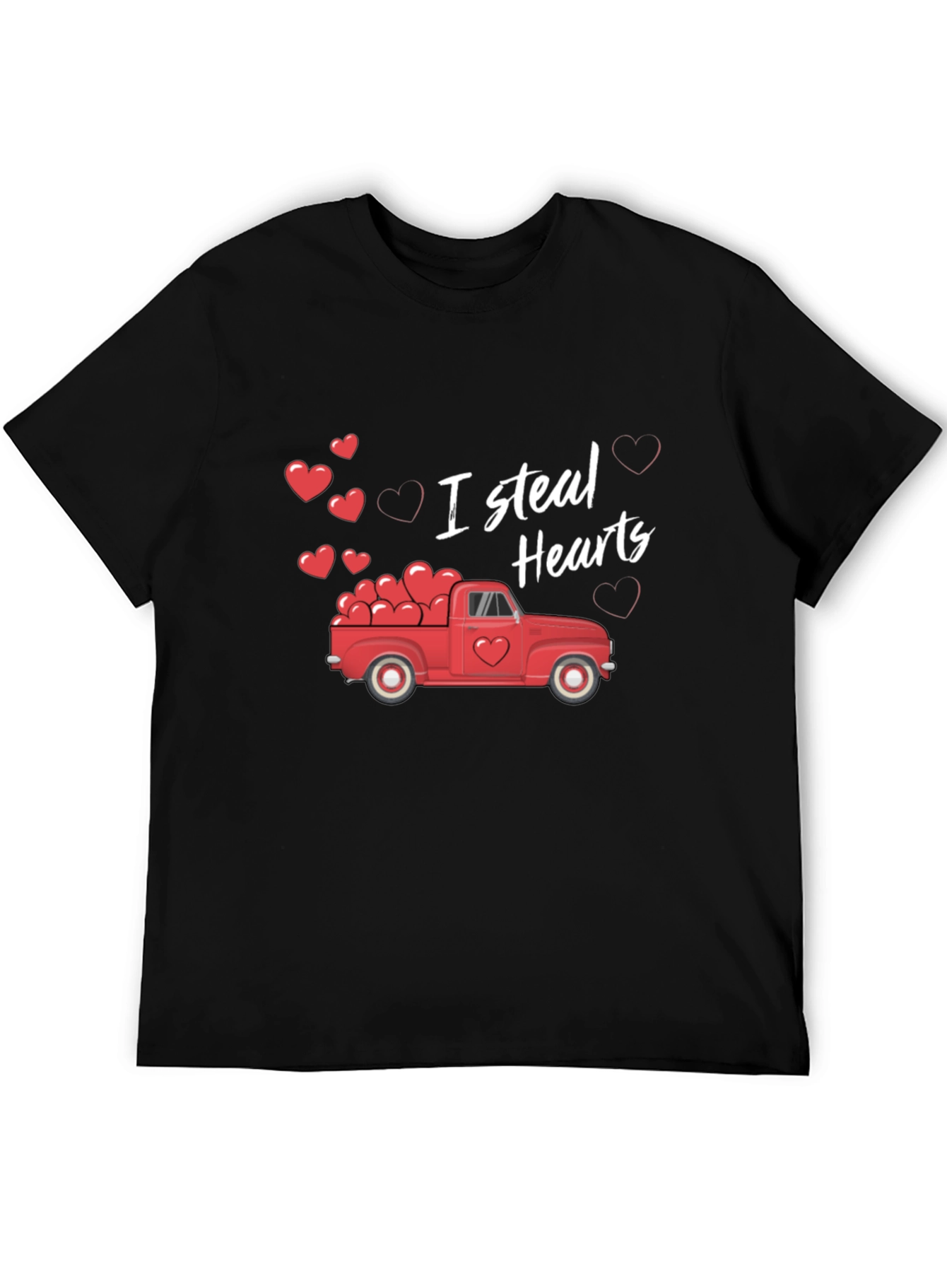 I Steal Hearts Valentines Day Truck Graphic Tee