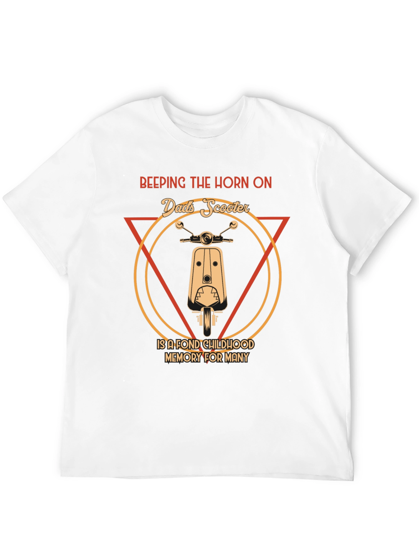 Dads Scooter Childhood Memory Black Tee