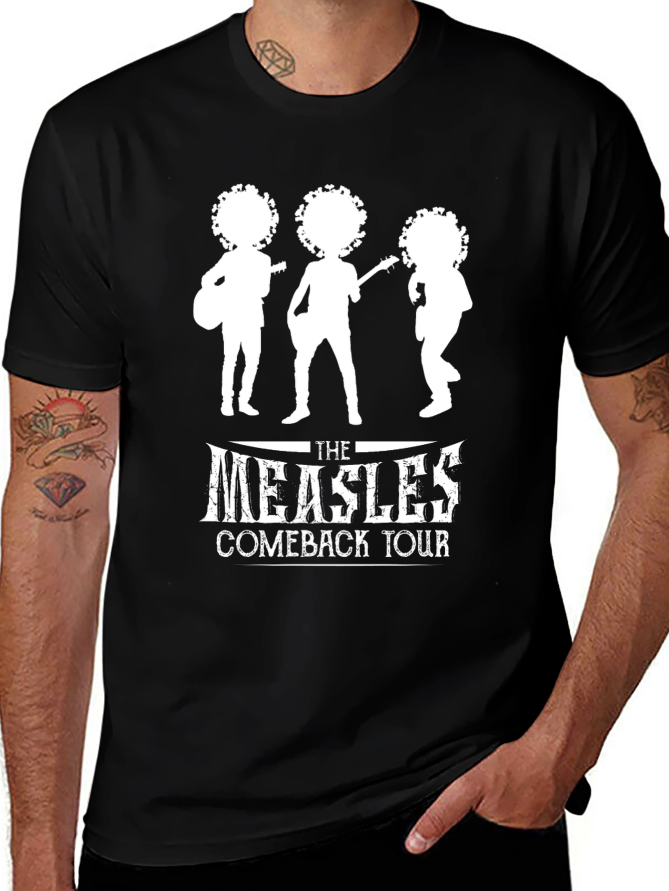 The Measles Comeback Tour Black Graphic Tee