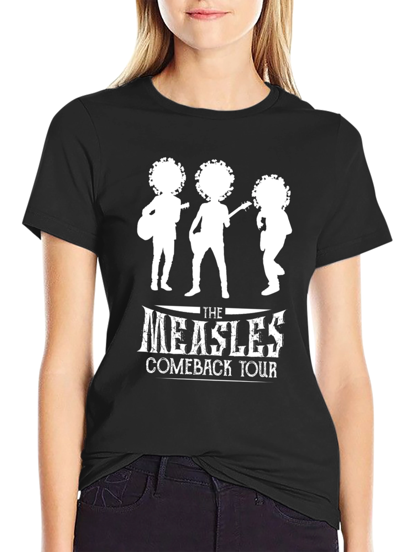 The Measles Comeback Tour Black Graphic Tee
