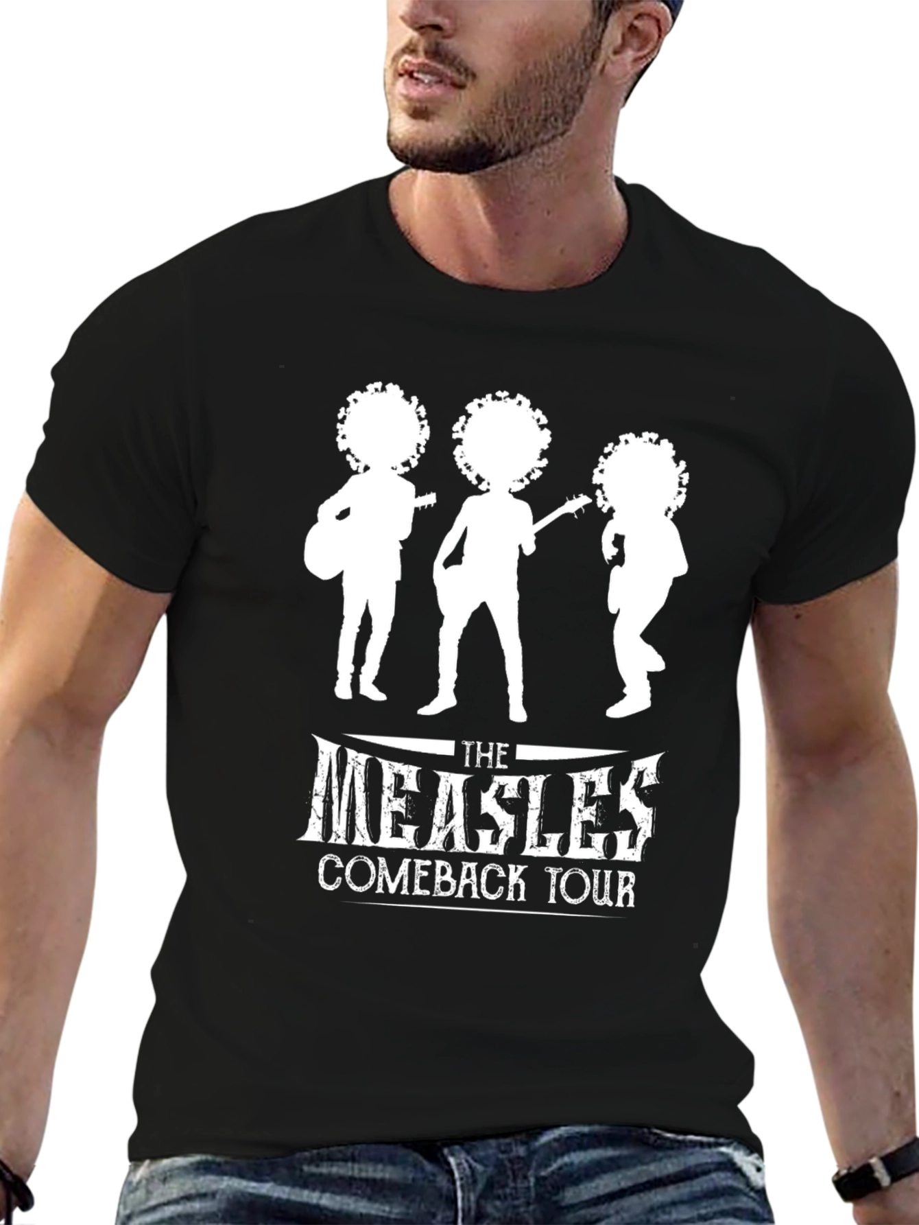 The Measles Comeback Tour Black Graphic Tee
