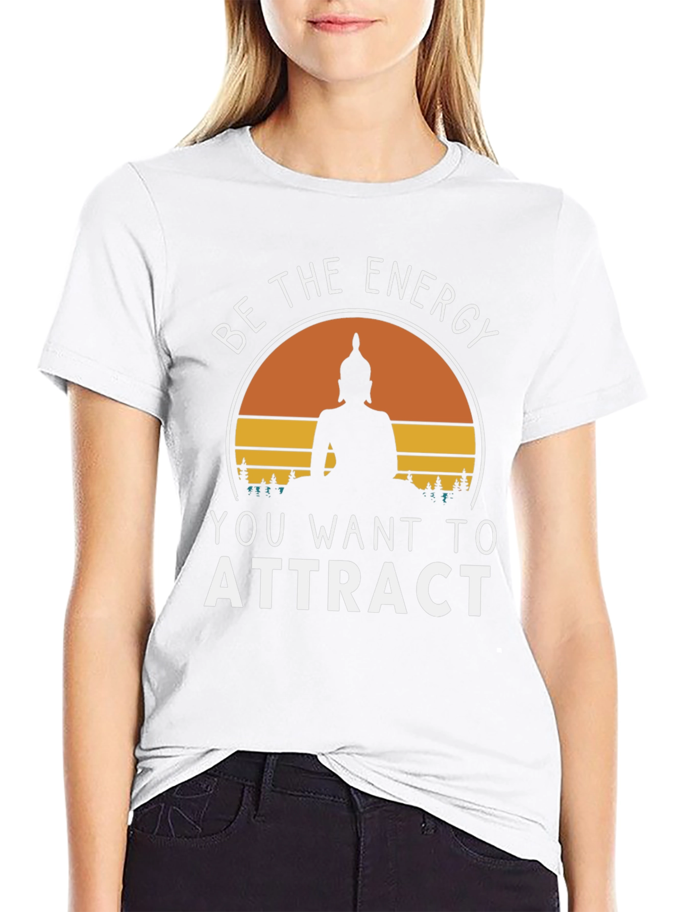 Energy Attract T-Shirt - Buddha Silhouette
