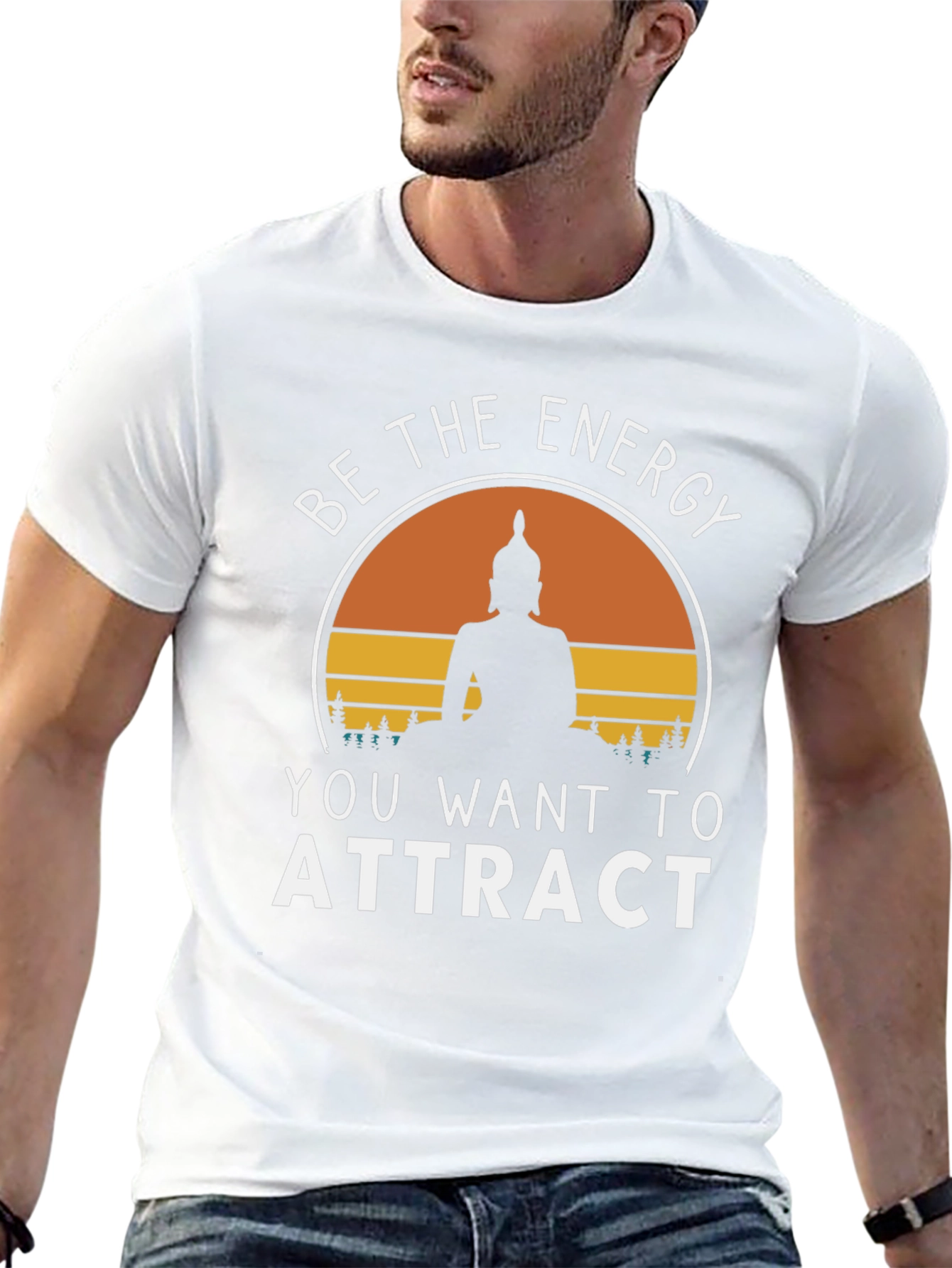 Energy Attract T-Shirt - Buddha Silhouette