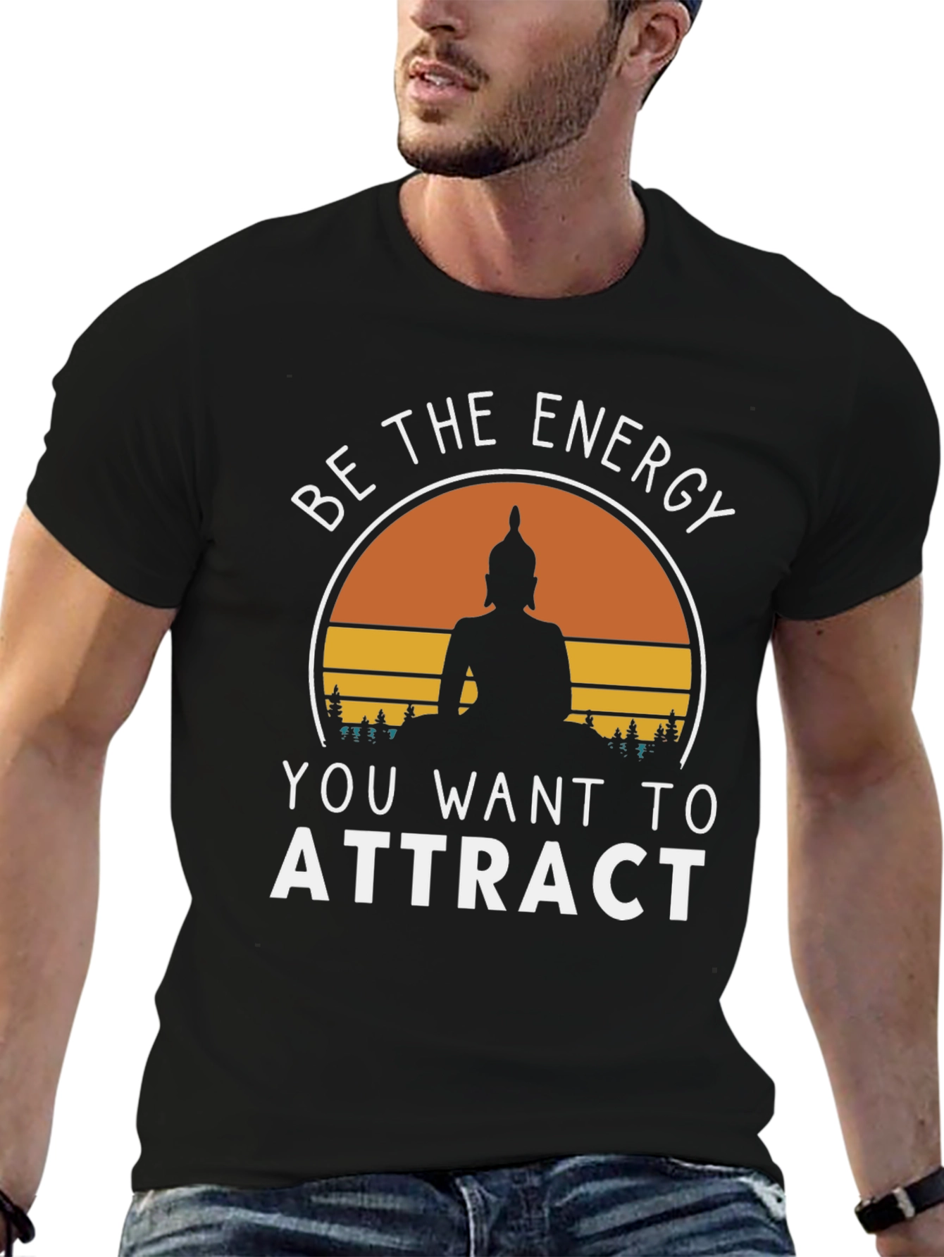 Energy Attract T-Shirt - Buddha Silhouette