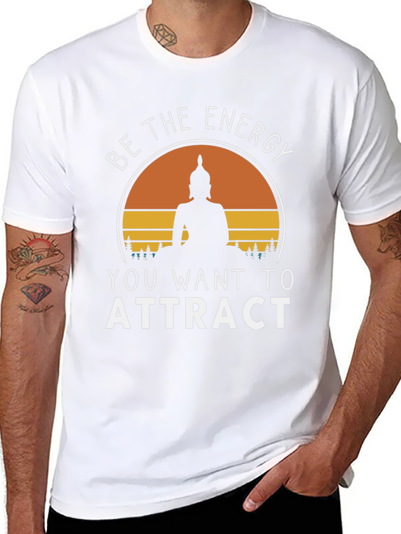 Energy Attract T-Shirt - Buddha Silhouette