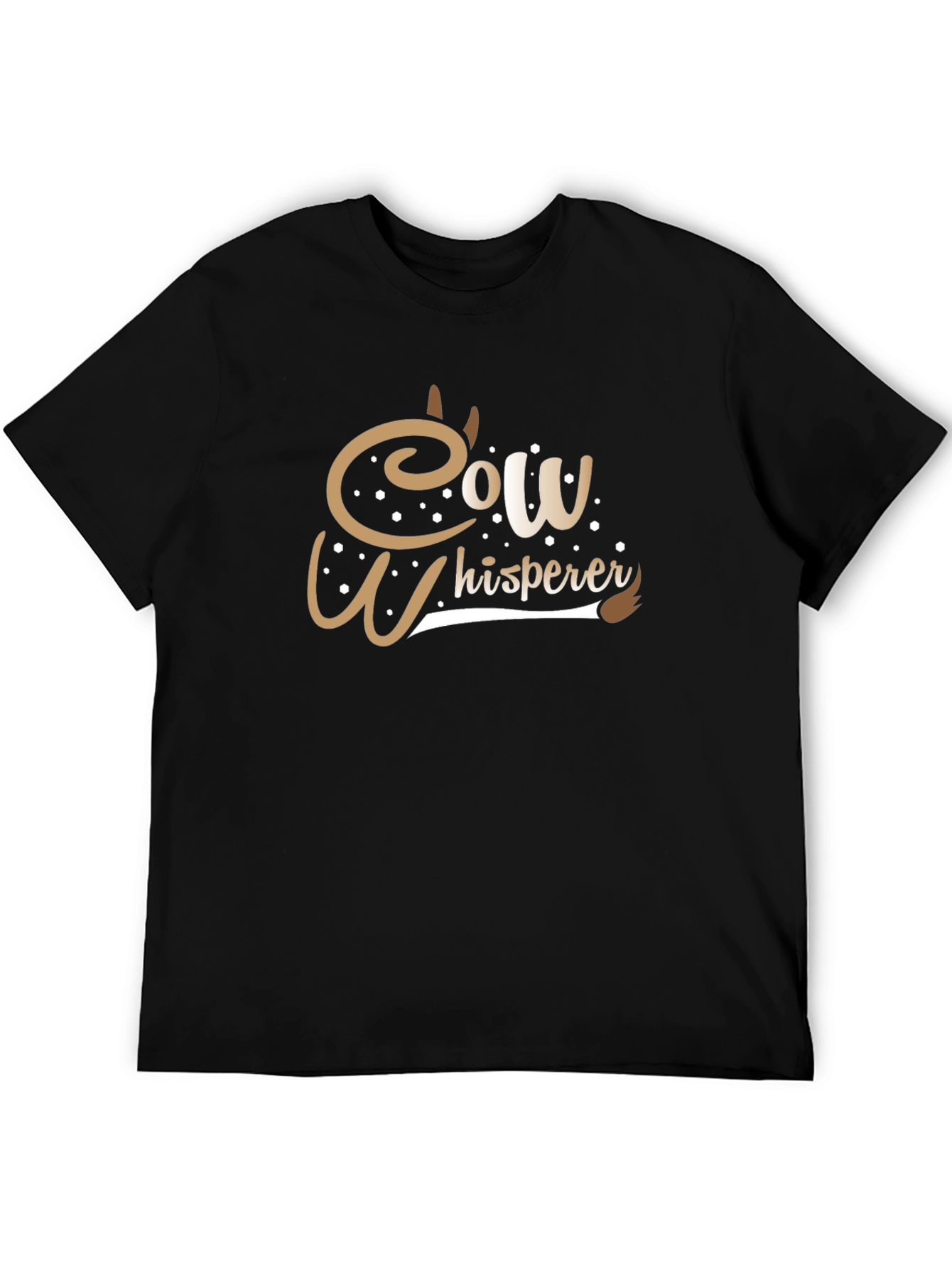 Cow Whisperer Graphic Tee - Unisex Black T-Shirt