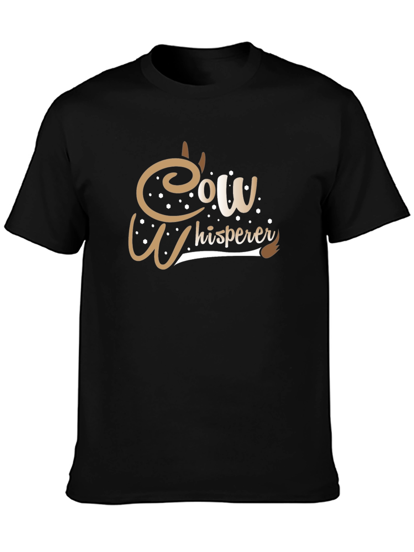 Cow Whisperer Graphic Tee - Unisex Black T-Shirt