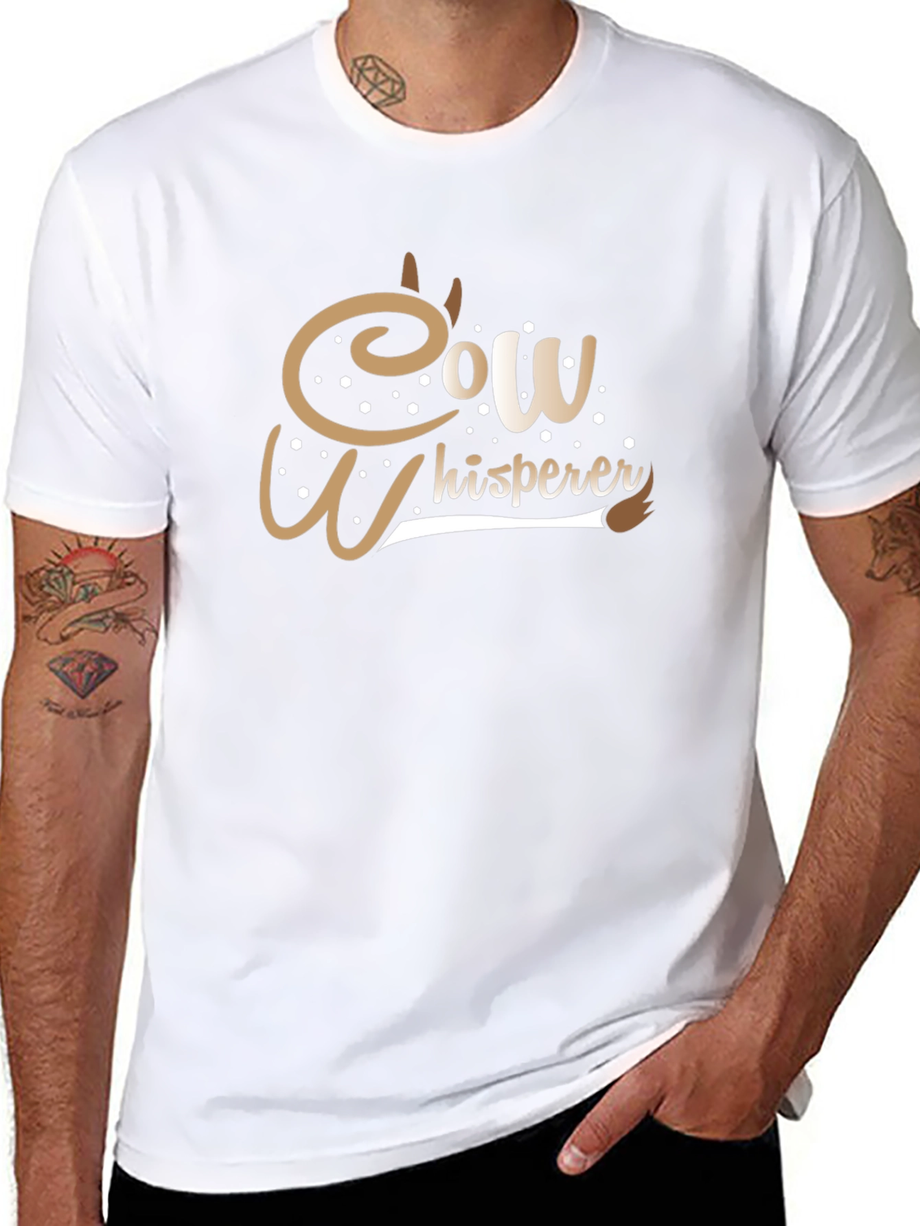 Cow Whisperer Graphic Tee - Unisex Black T-Shirt