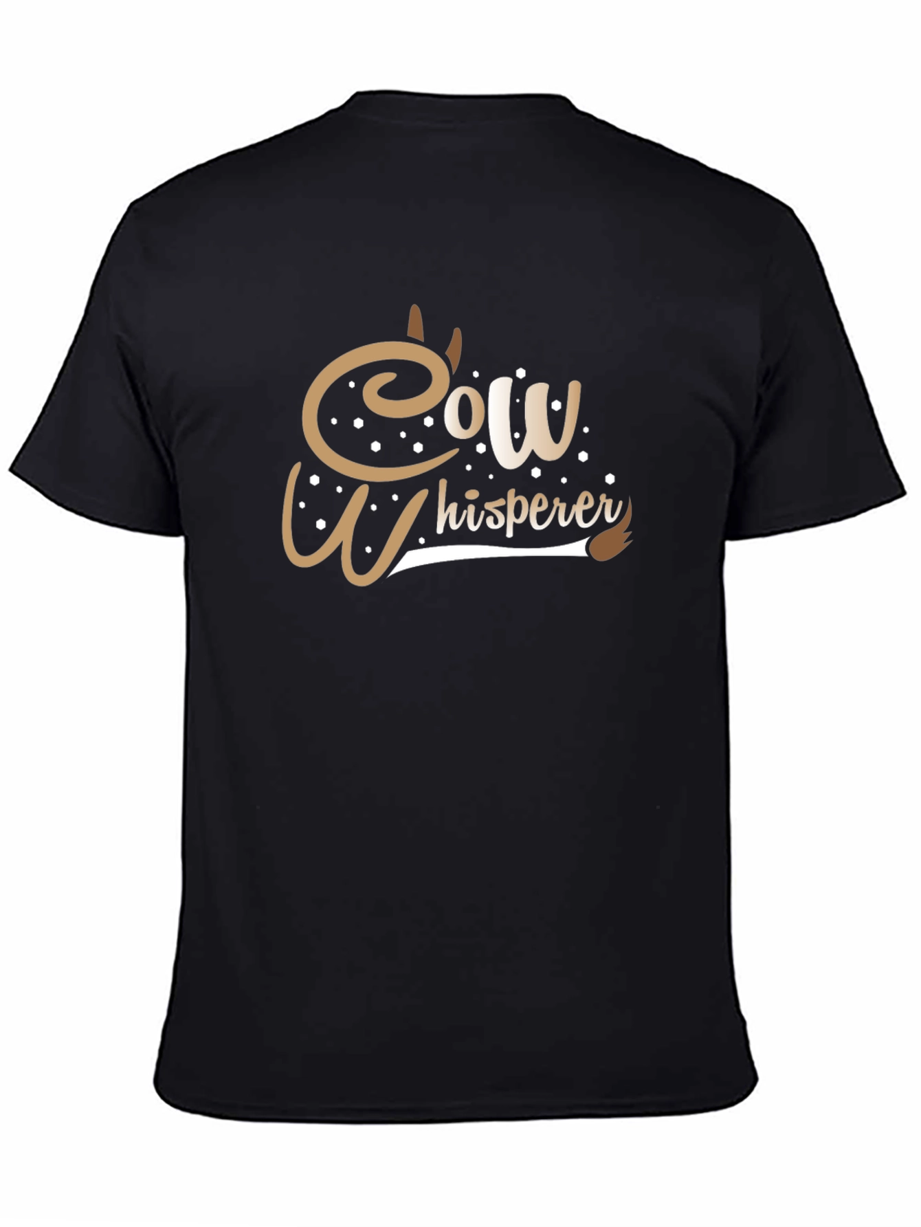 Cow Whisperer Graphic Tee - Unisex Black T-Shirt