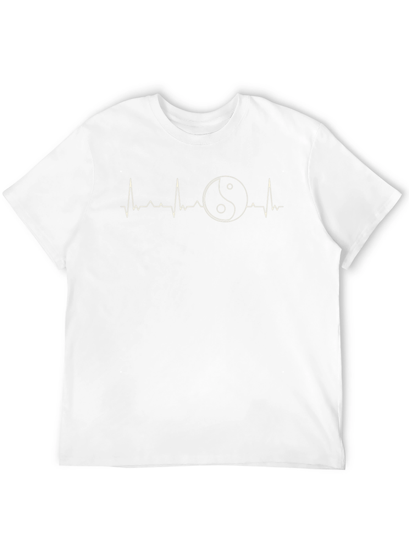 Yin Yang Heartbeat Black T-Shirt
