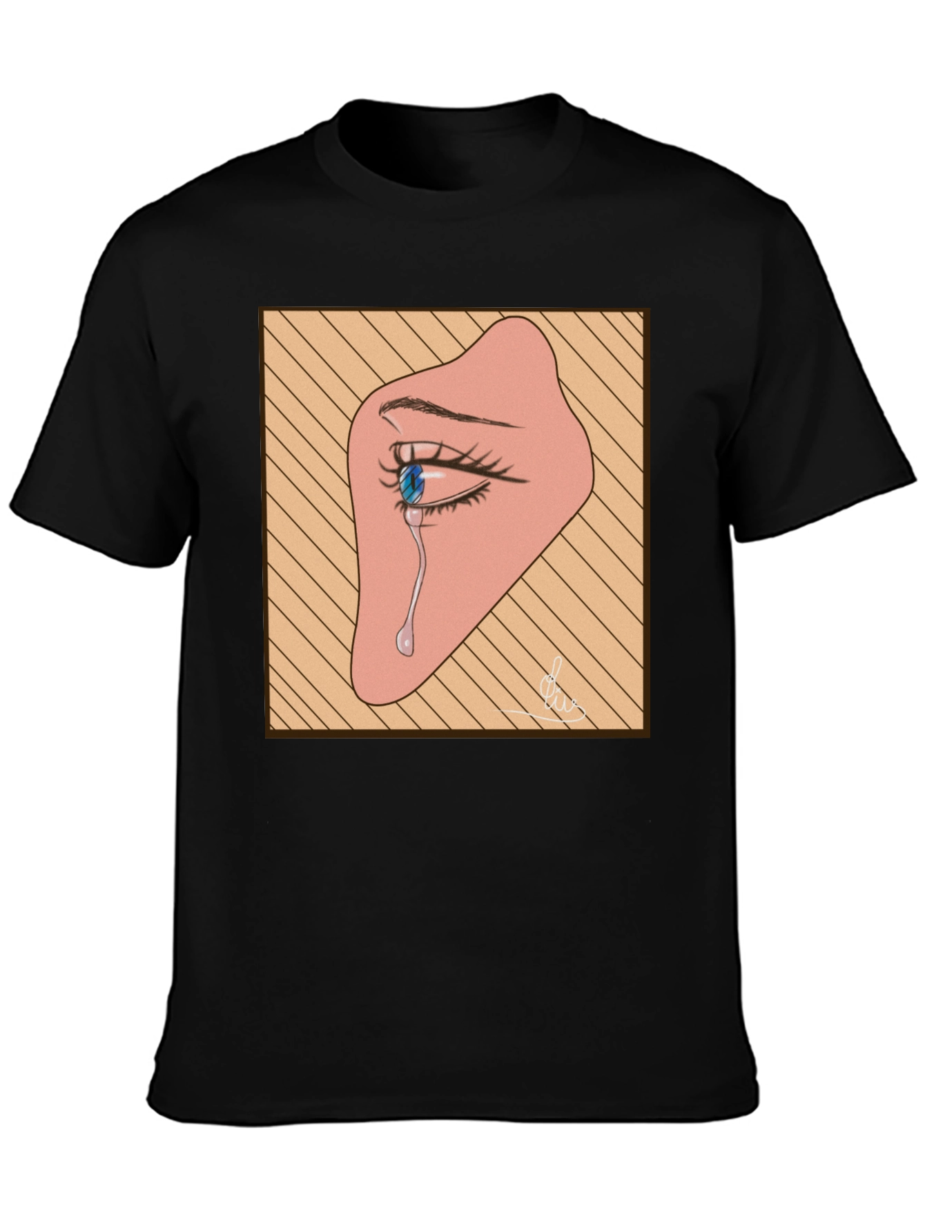 Emotional Eye Graphic Tee - Black