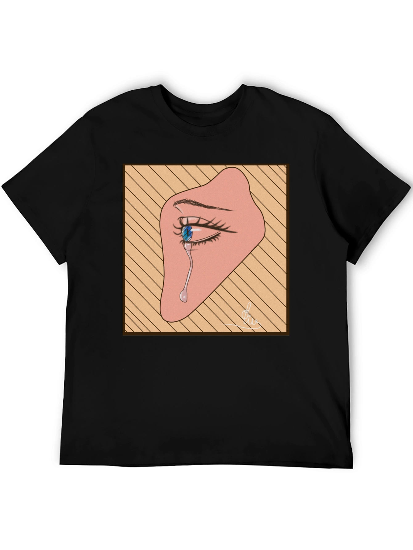 Emotional Eye Graphic Tee - Black