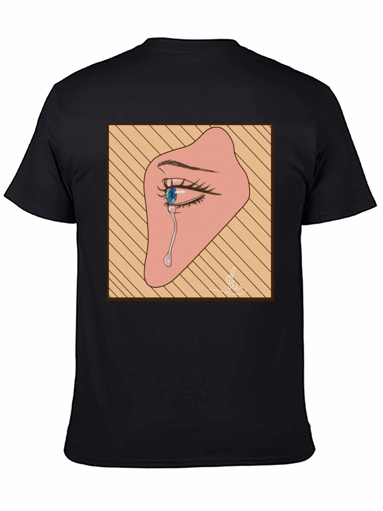 Emotional Eye Graphic Tee - Black