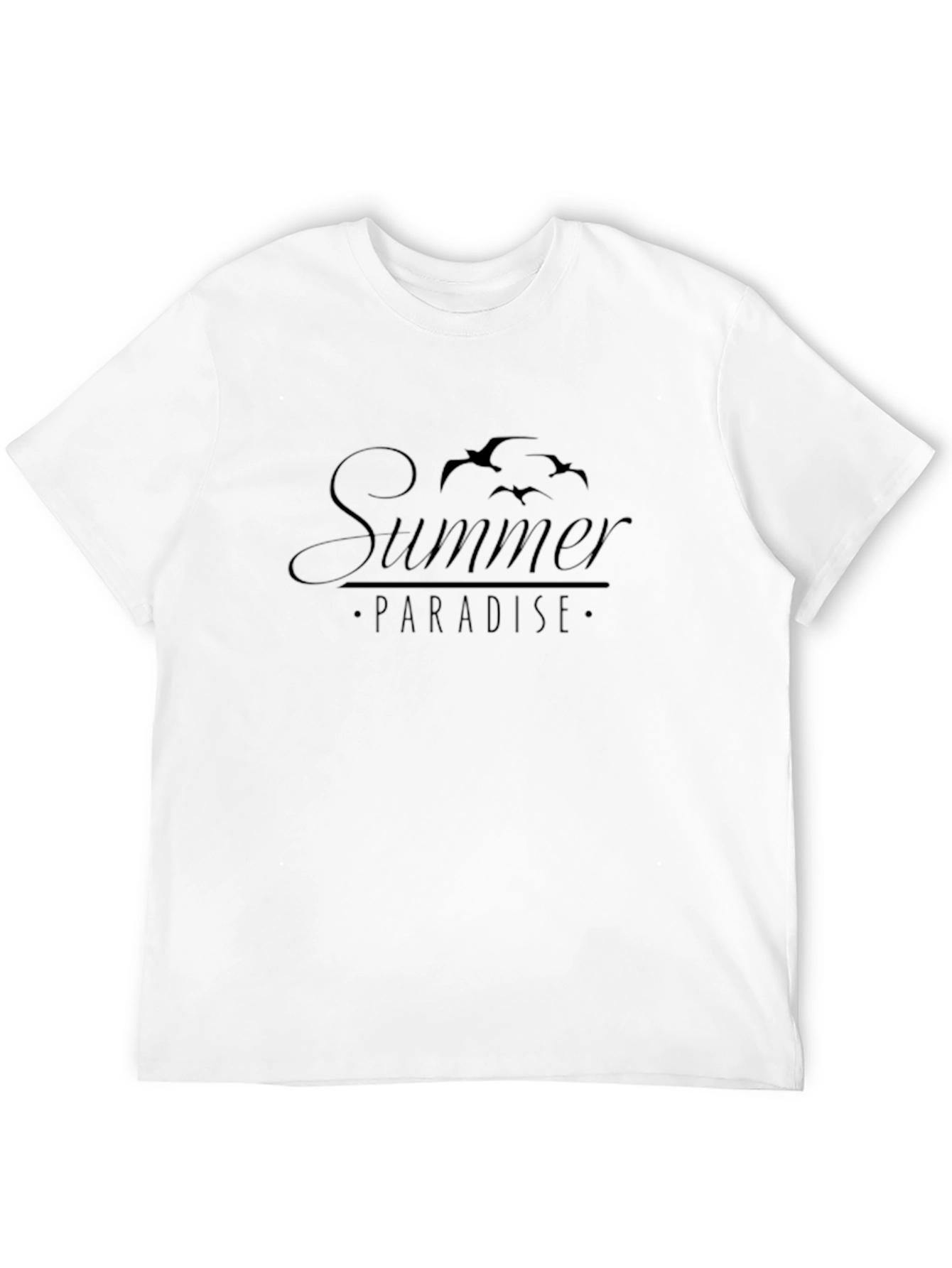 Summer Paradise Black Graphic Tee