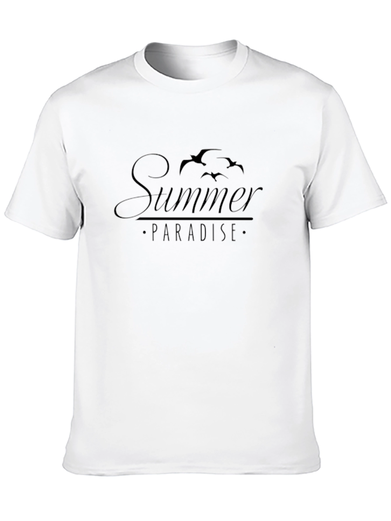 Summer Paradise Black Graphic Tee