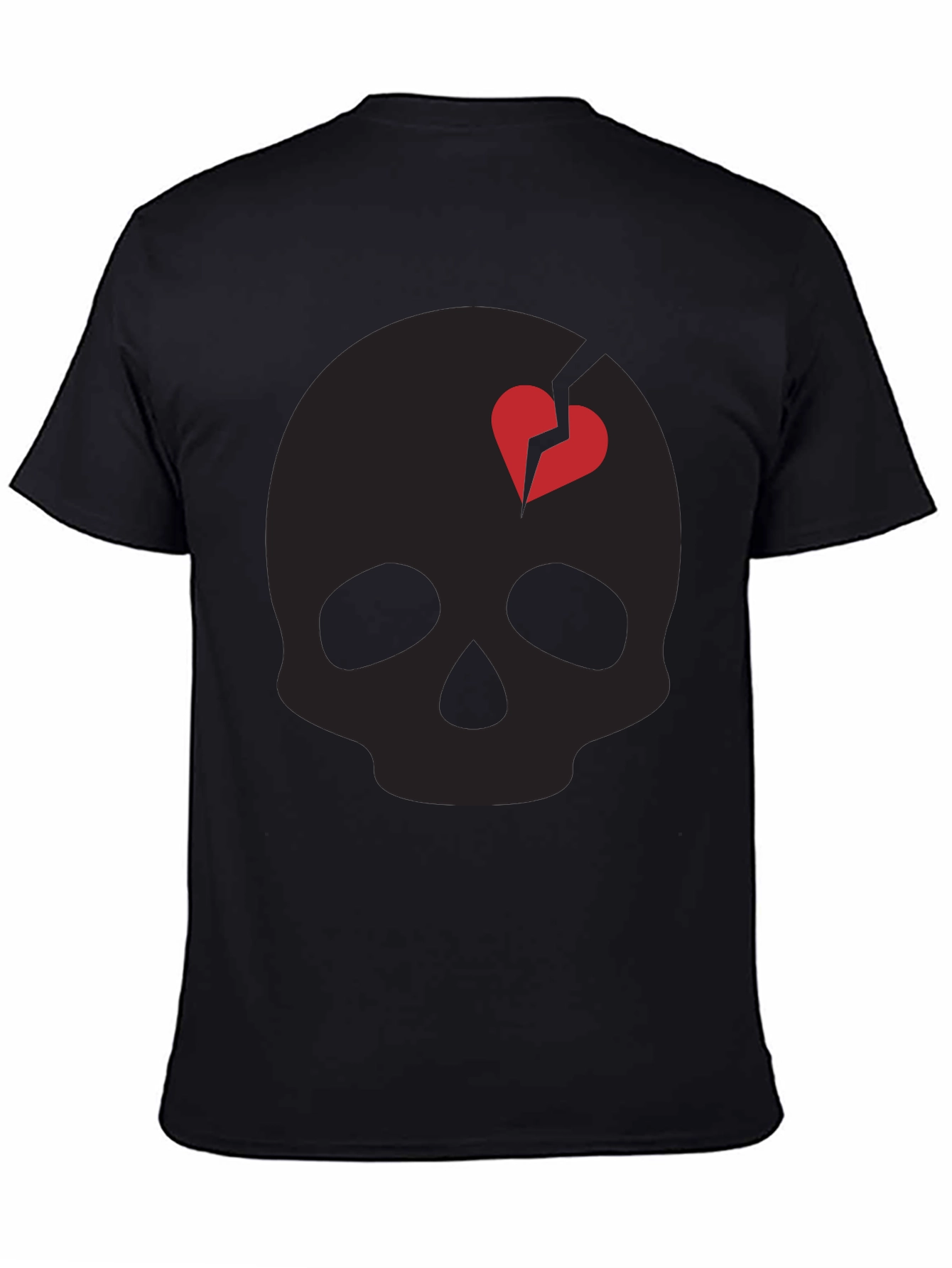 Skull With Broken Heart Graphic Tee