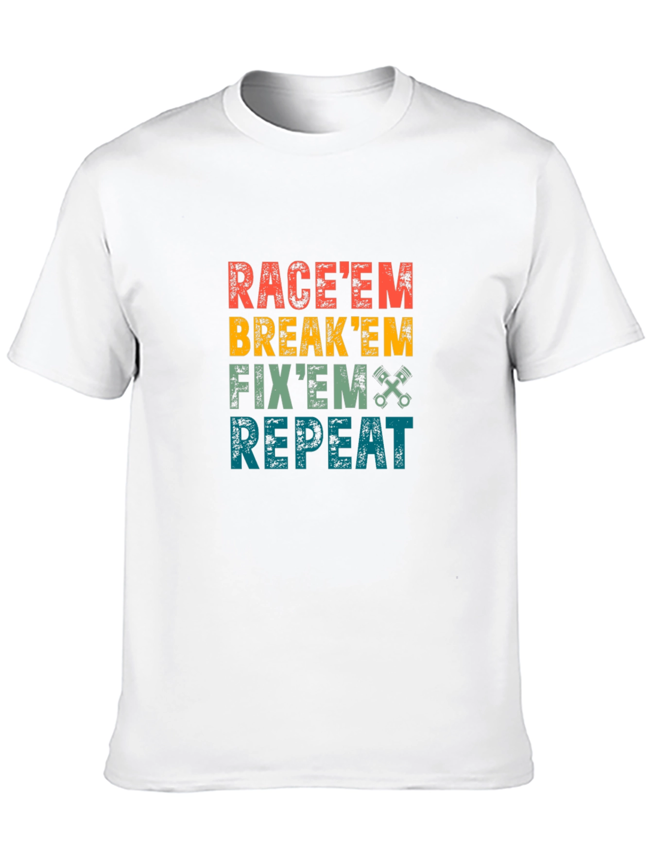 Raceem Breakem Fixem Repeat Graphic Tee