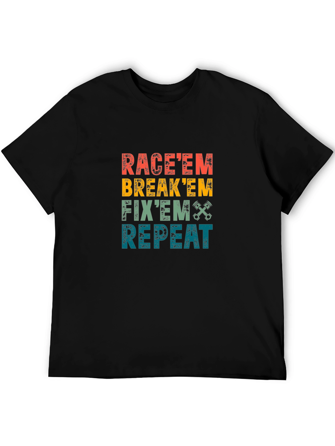 Raceem Breakem Fixem Repeat Graphic Tee