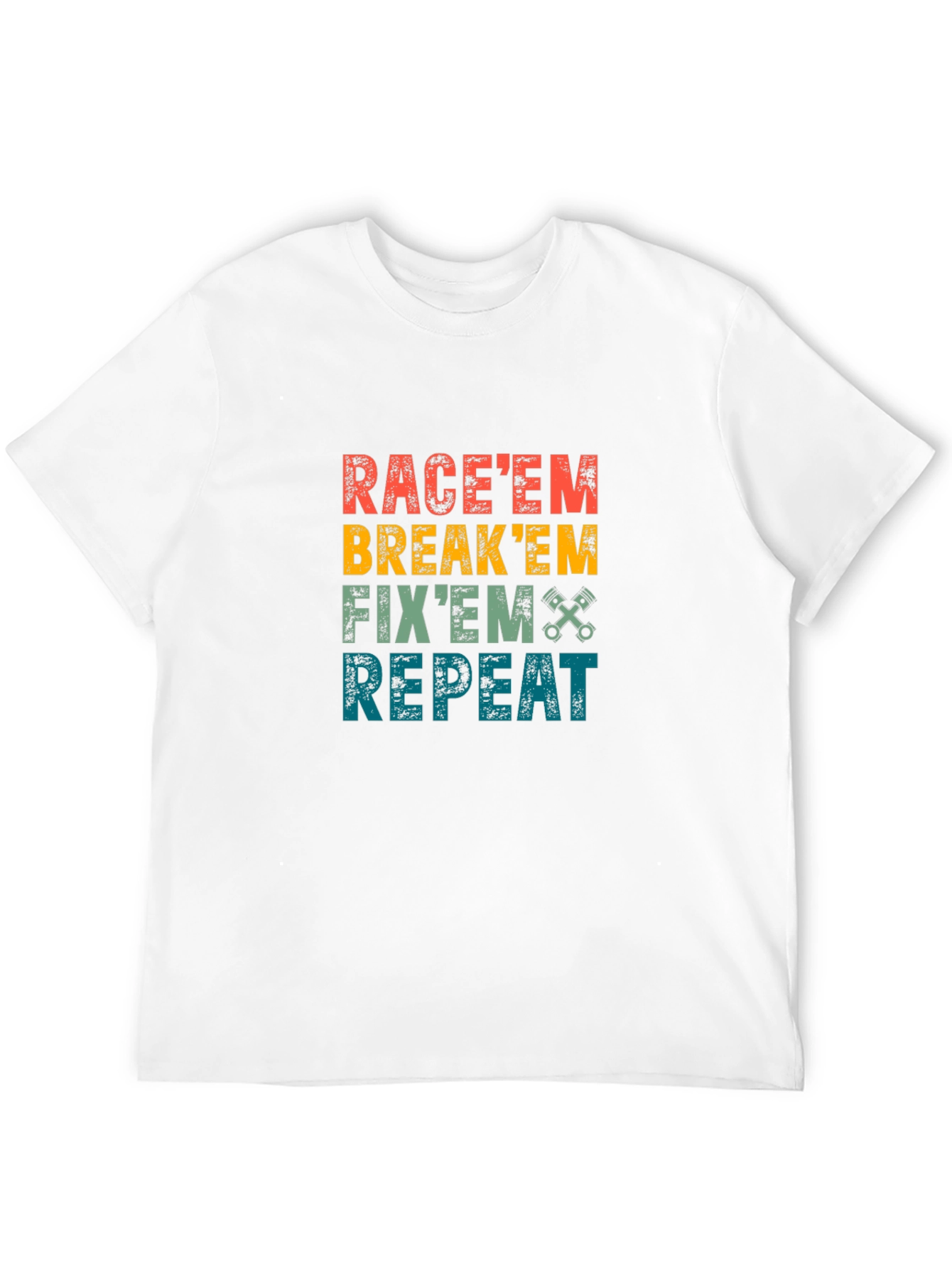 Raceem Breakem Fixem Repeat Graphic Tee