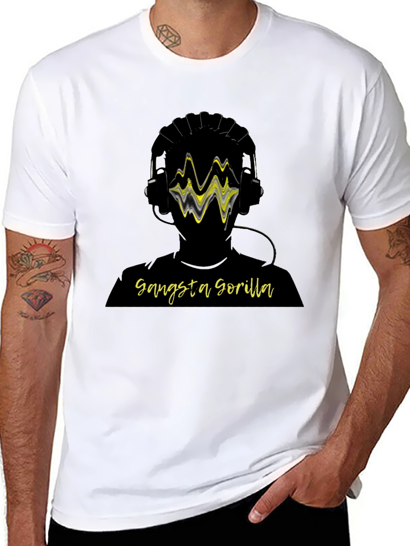 Gangsta Gorilla DJ Graphic Tee