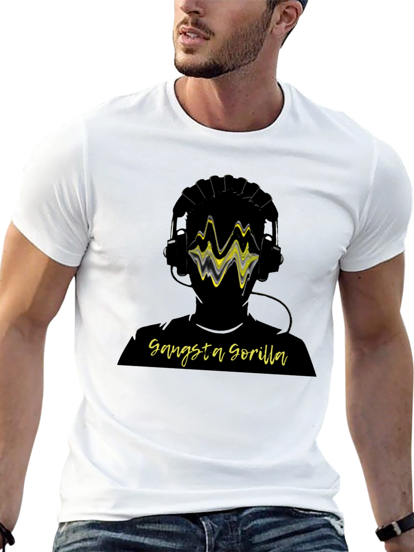 Gangsta Gorilla DJ Graphic Tee