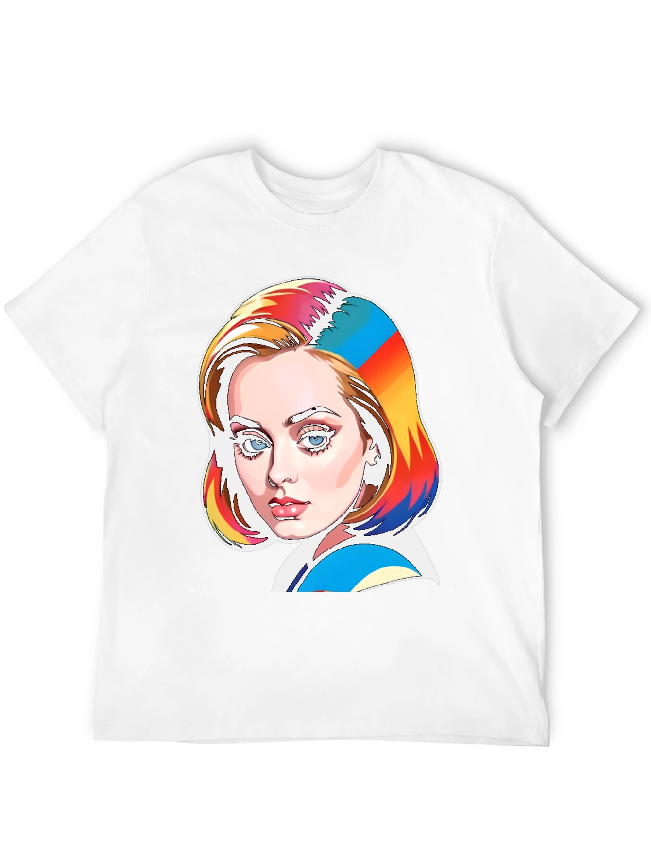 Vibrant Adele Pop Art Black T-Shirt