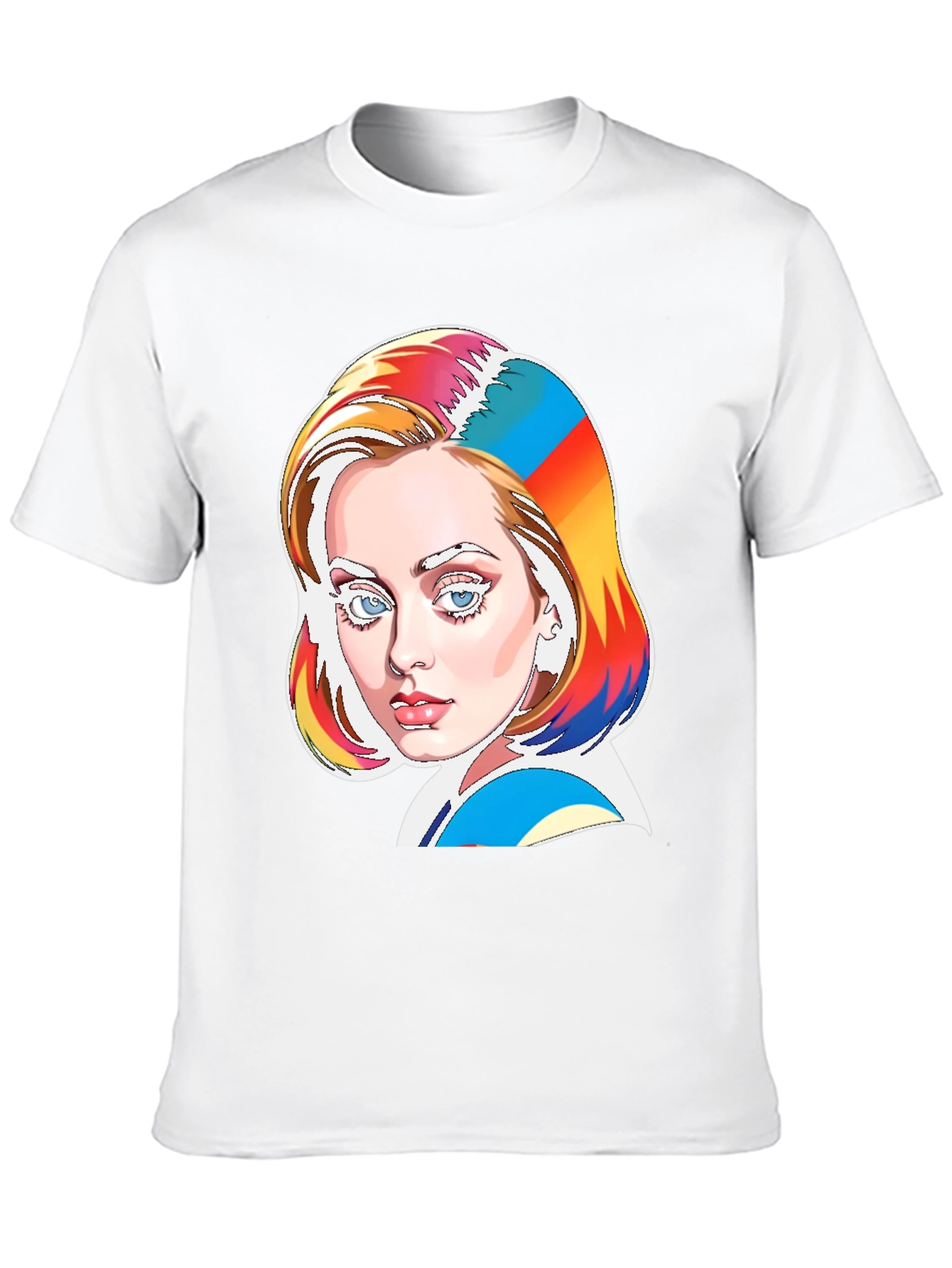 Vibrant Adele Pop Art Black T-Shirt