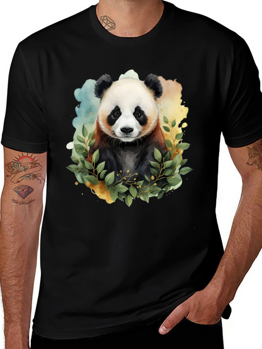 Panda Bear Watercolor Graphic T-Shirt
