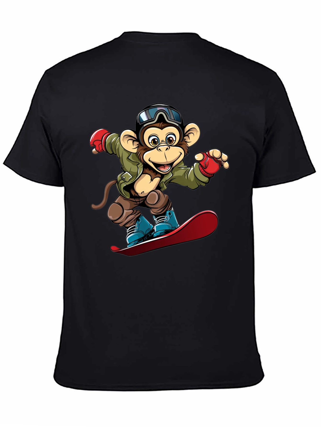 Monkey Snowboarder Graphic Tee