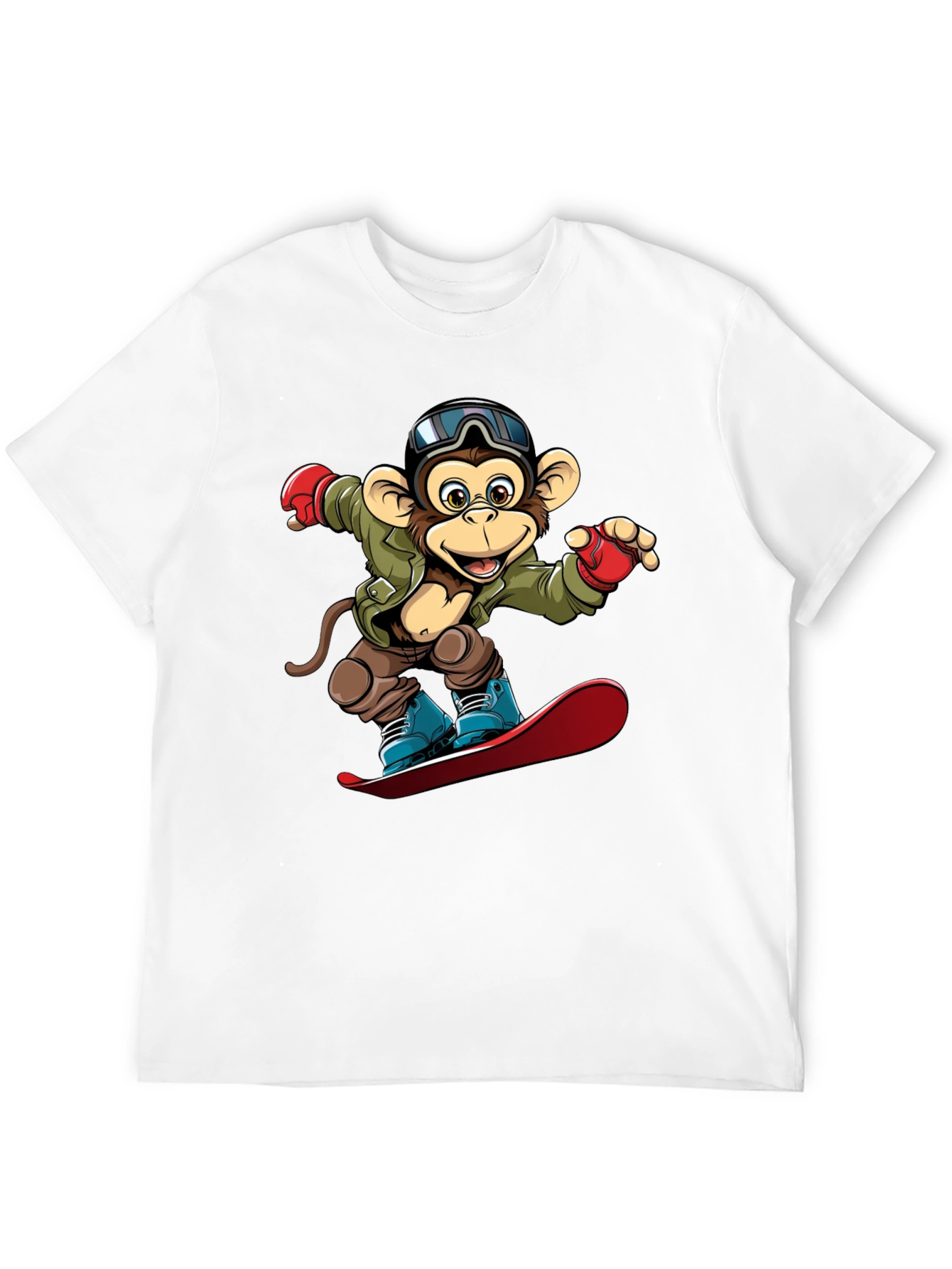 Monkey Snowboarder Graphic Tee