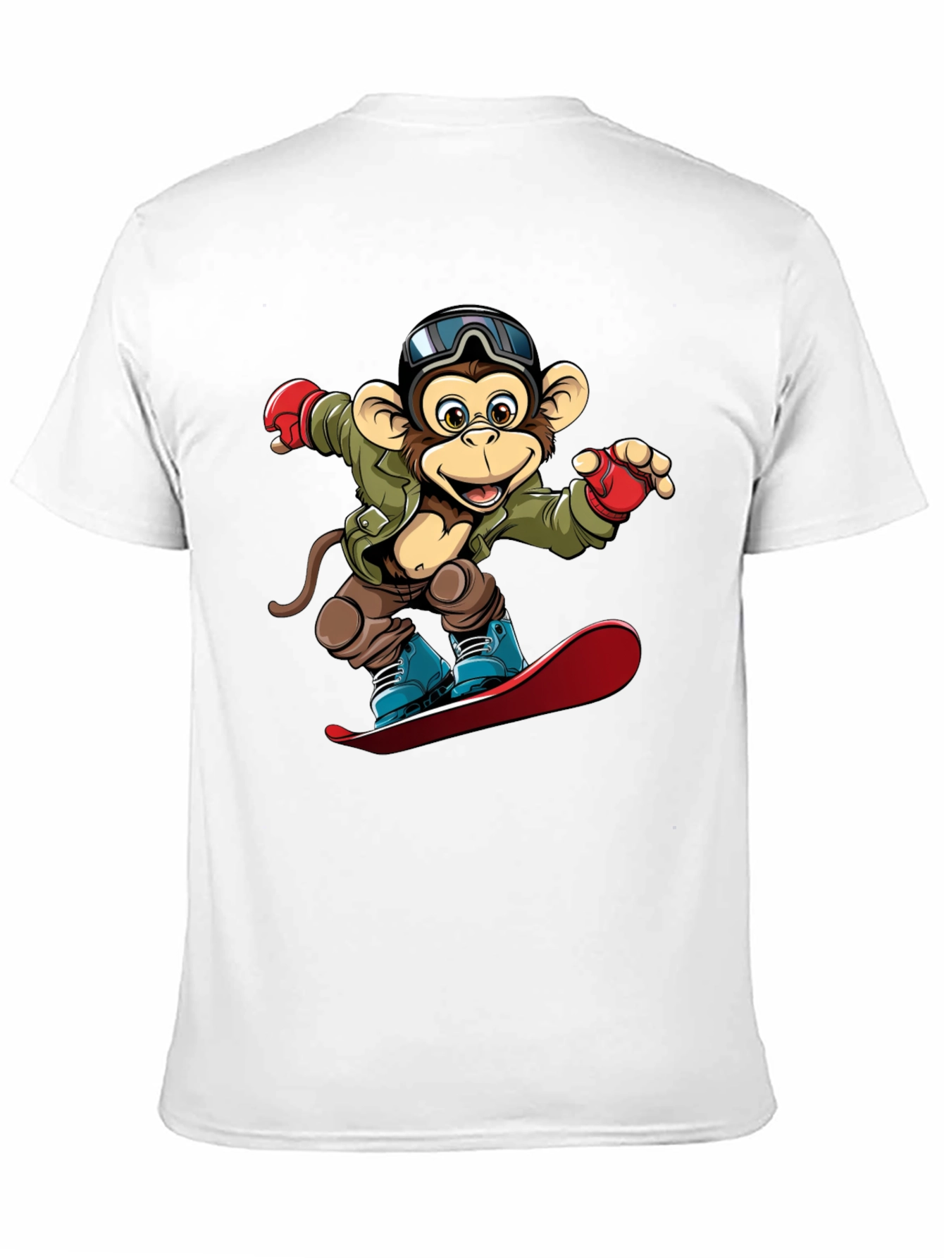 Monkey Snowboarder Graphic Tee