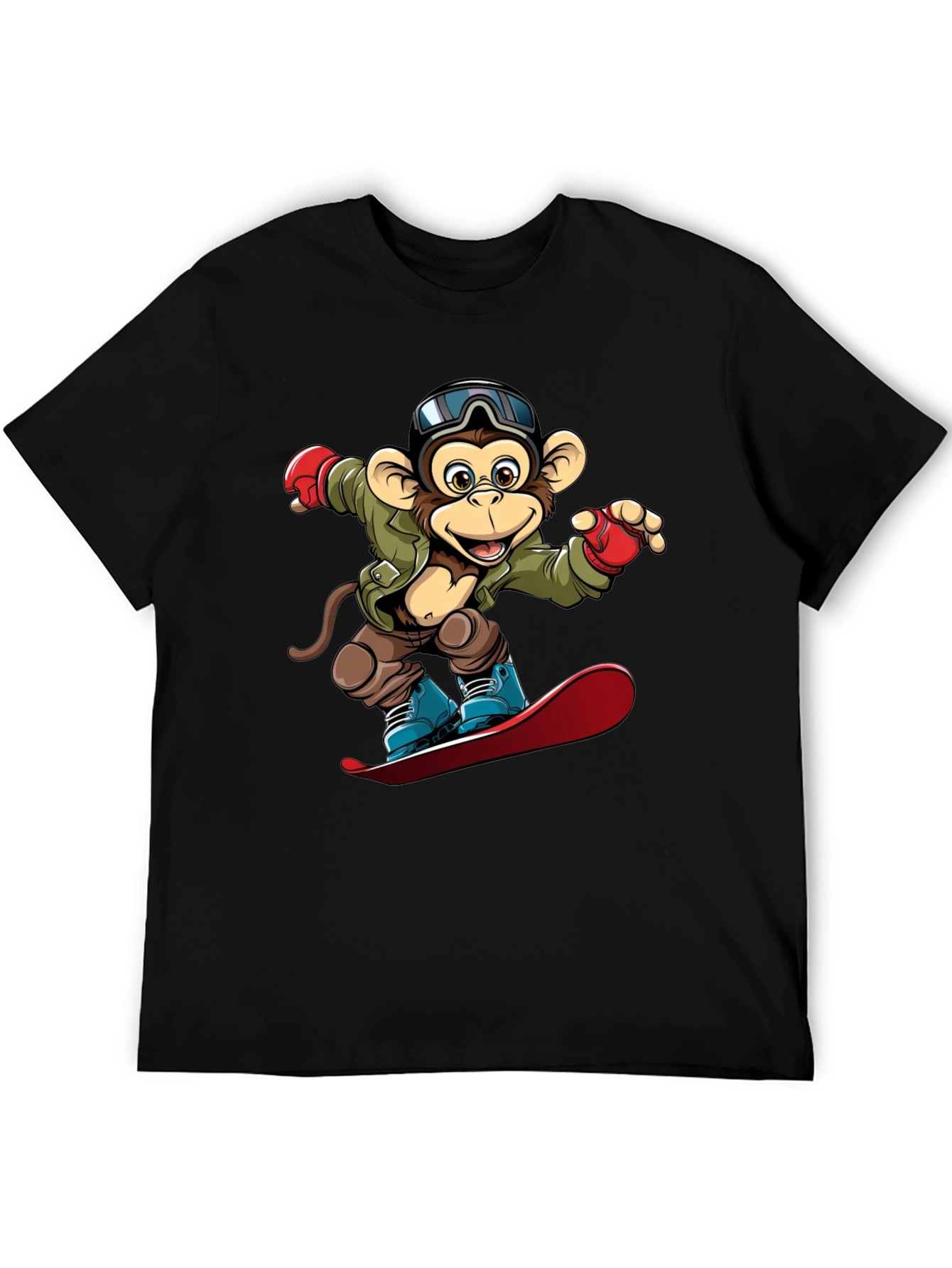 Monkey Snowboarder Graphic Tee