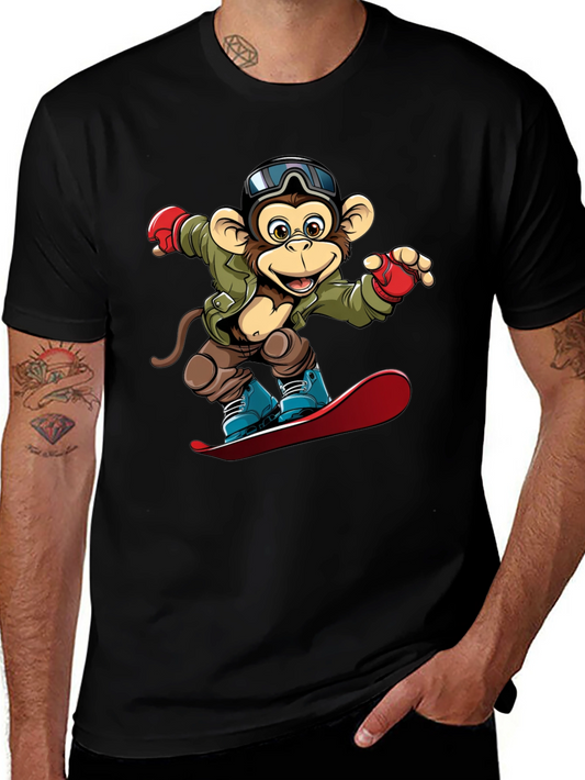 Monkey Snowboarder Graphic Tee