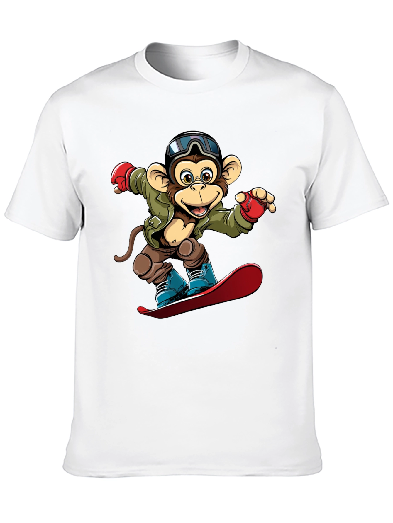 Monkey Snowboarder Graphic Tee