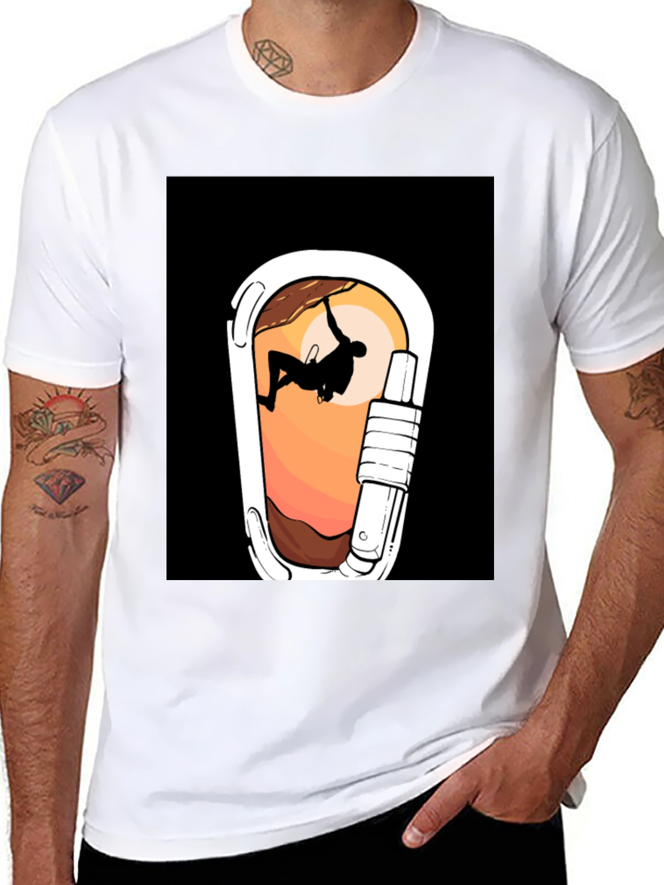 Climbing Carabiner Graphic Tee - Adventure Ready!