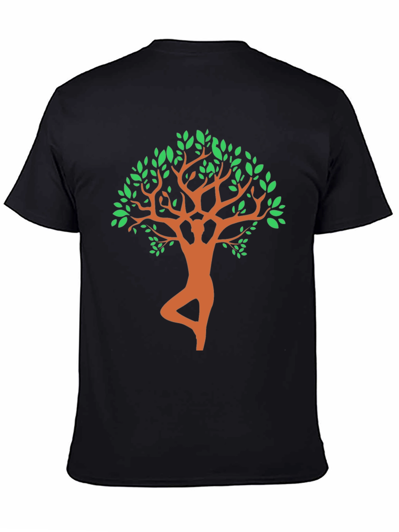 Yoga Tree Pose Graphic Tee - Black