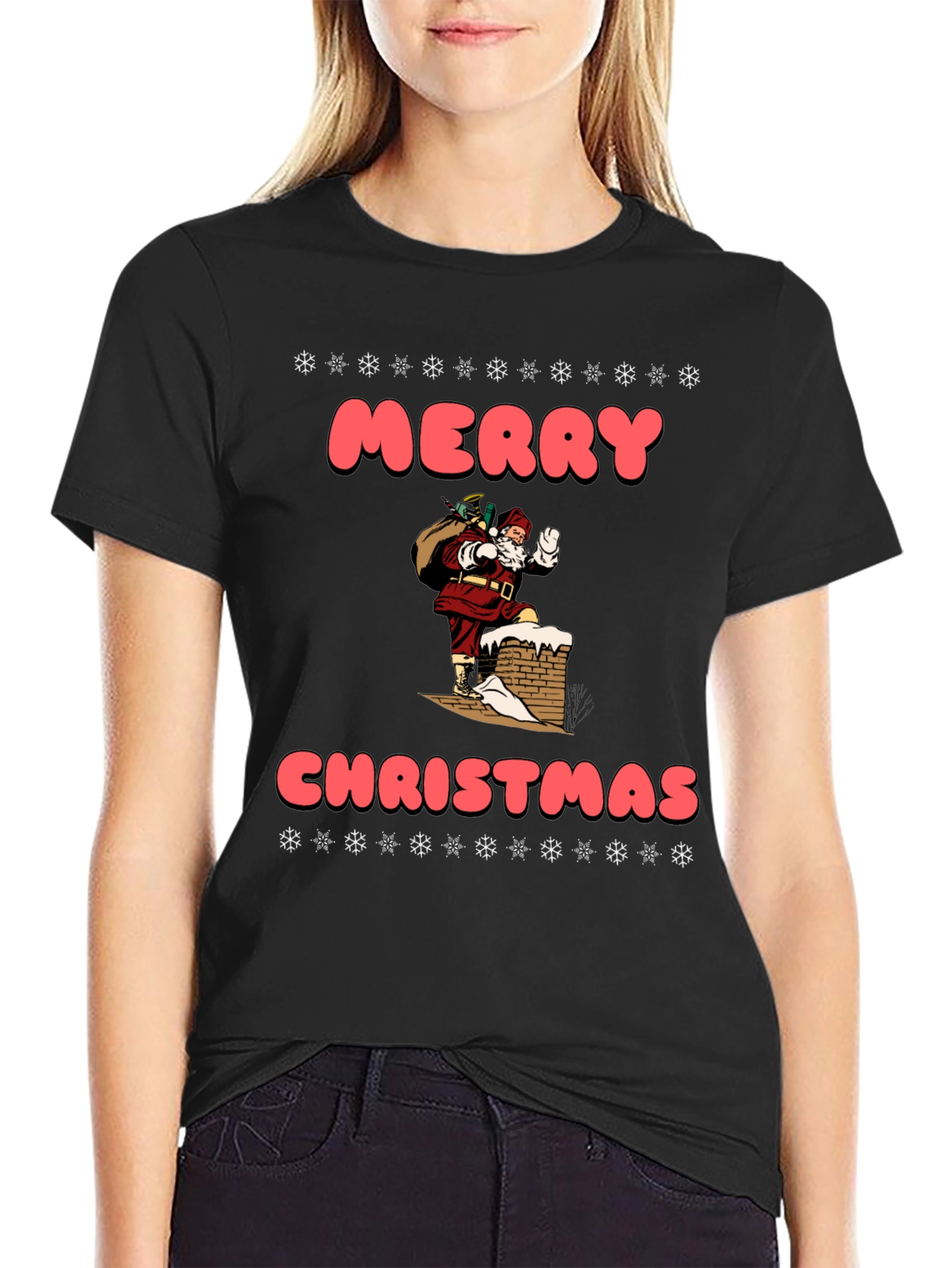 Merry Christmas Santa Chimney T-Shirt