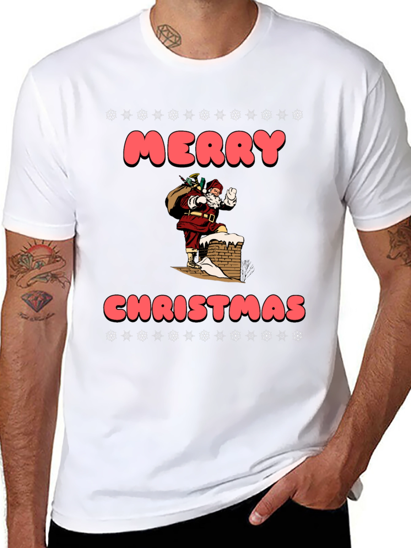 Merry Christmas Santa Chimney T-Shirt