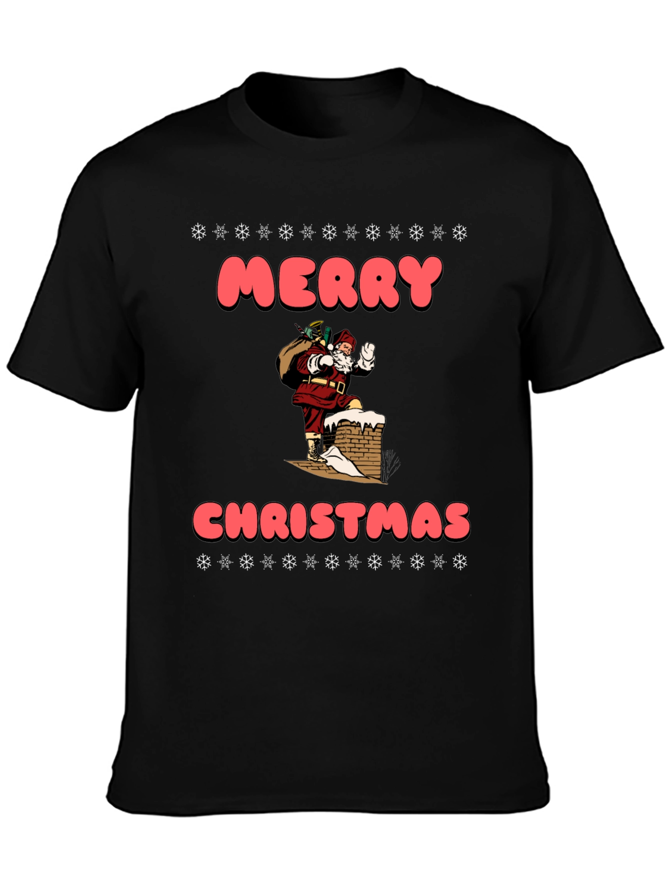 Merry Christmas Santa Chimney T-Shirt