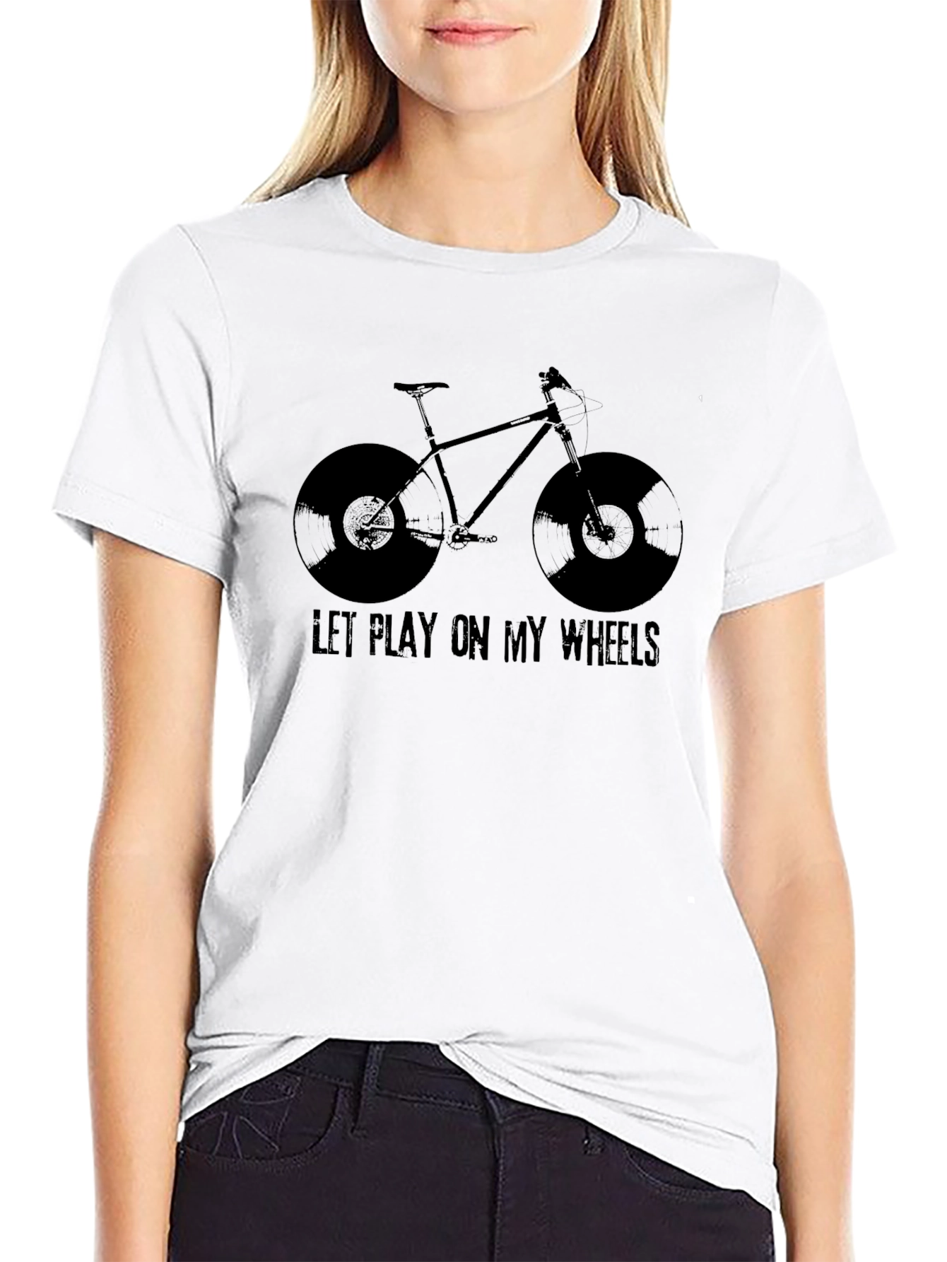 Let Play on My Wheels Black T-Shirt