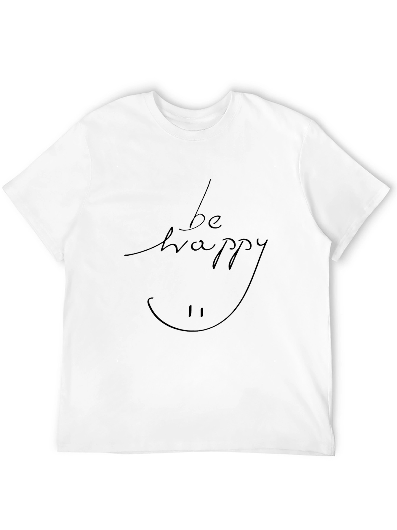 Be Happy Graphic T-Shirt - Mens Black Tee