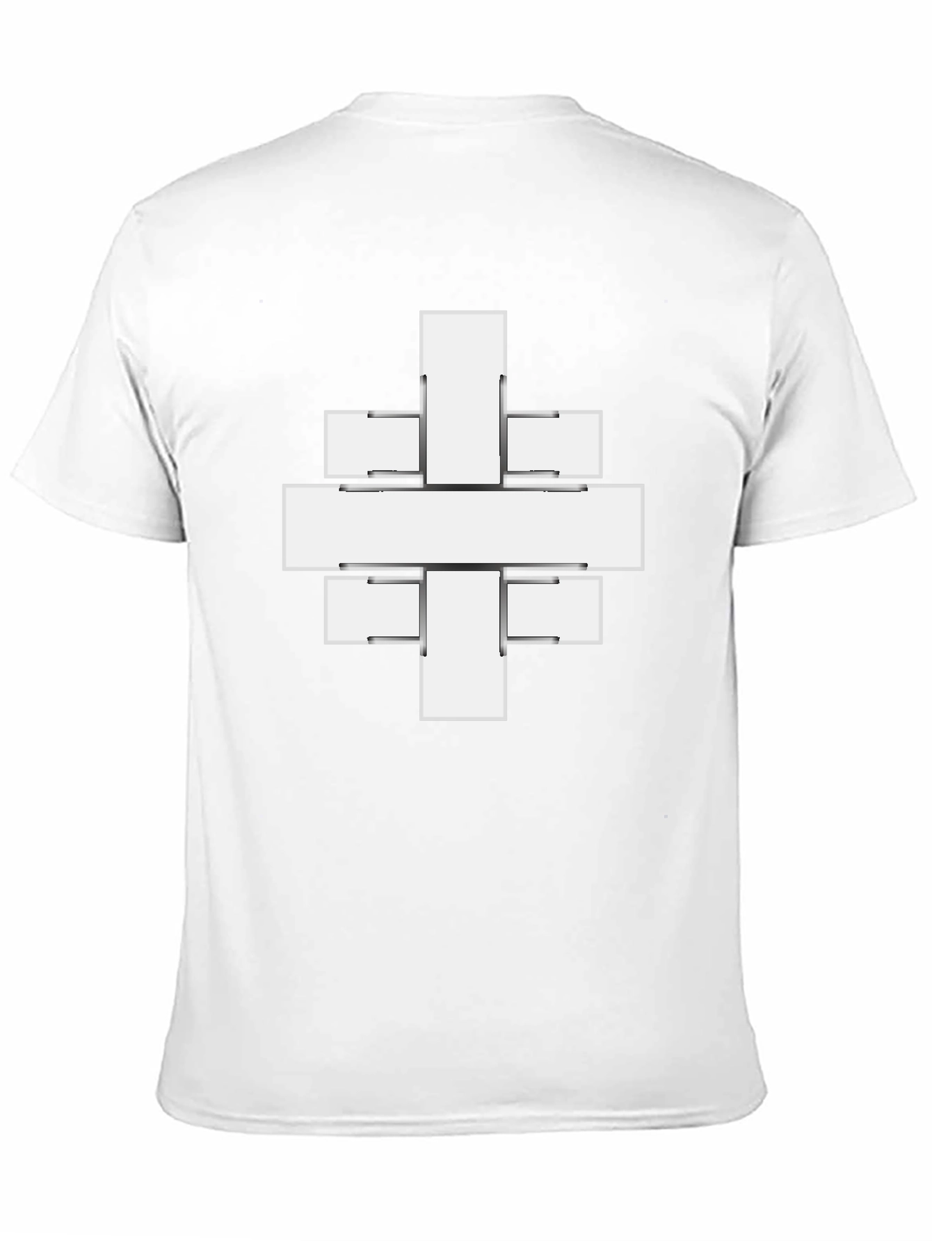 Abstract Cross Graphic Print Black Tee