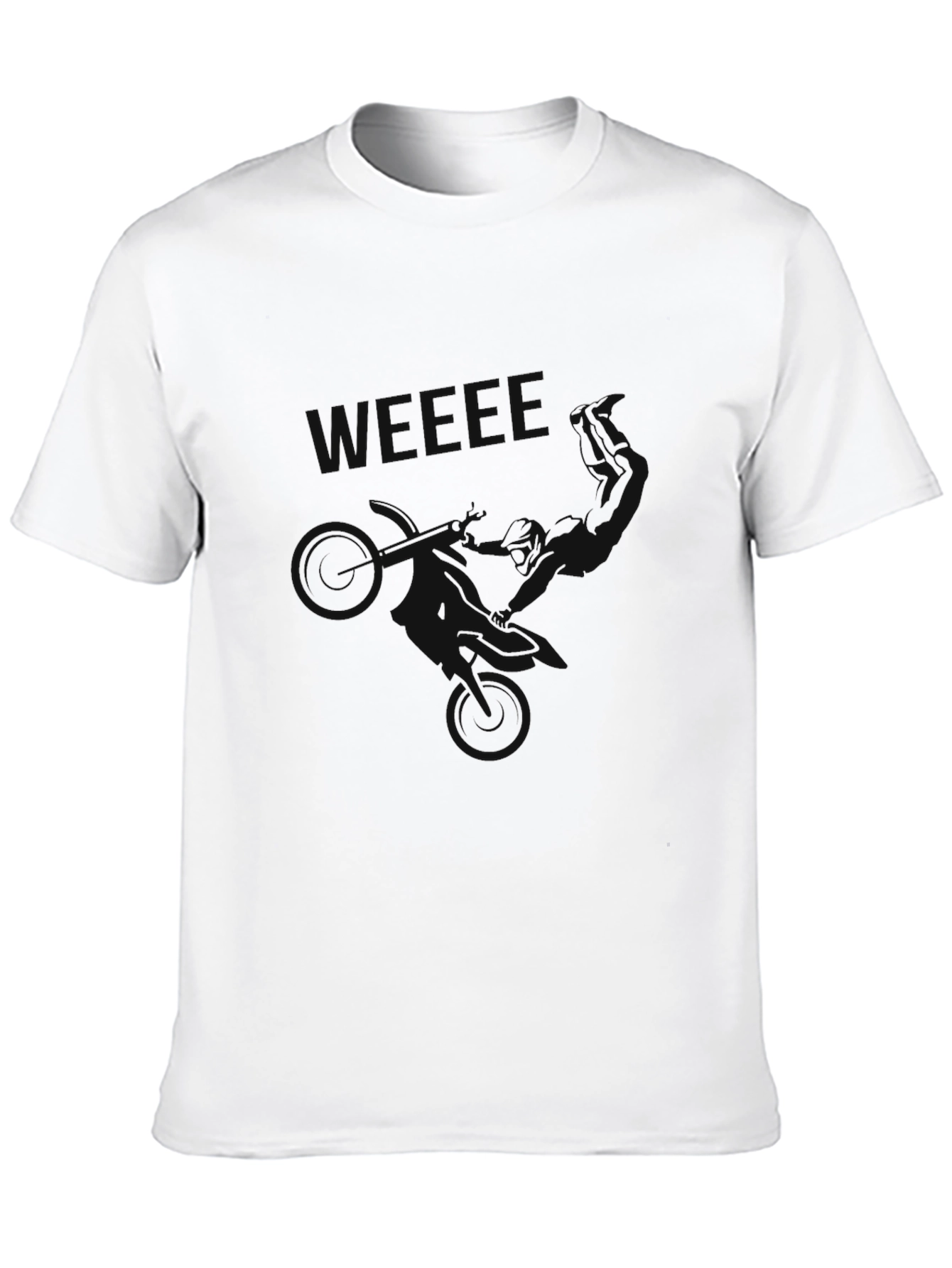 Black Graphic Tee - WEEEEE! Moto Design