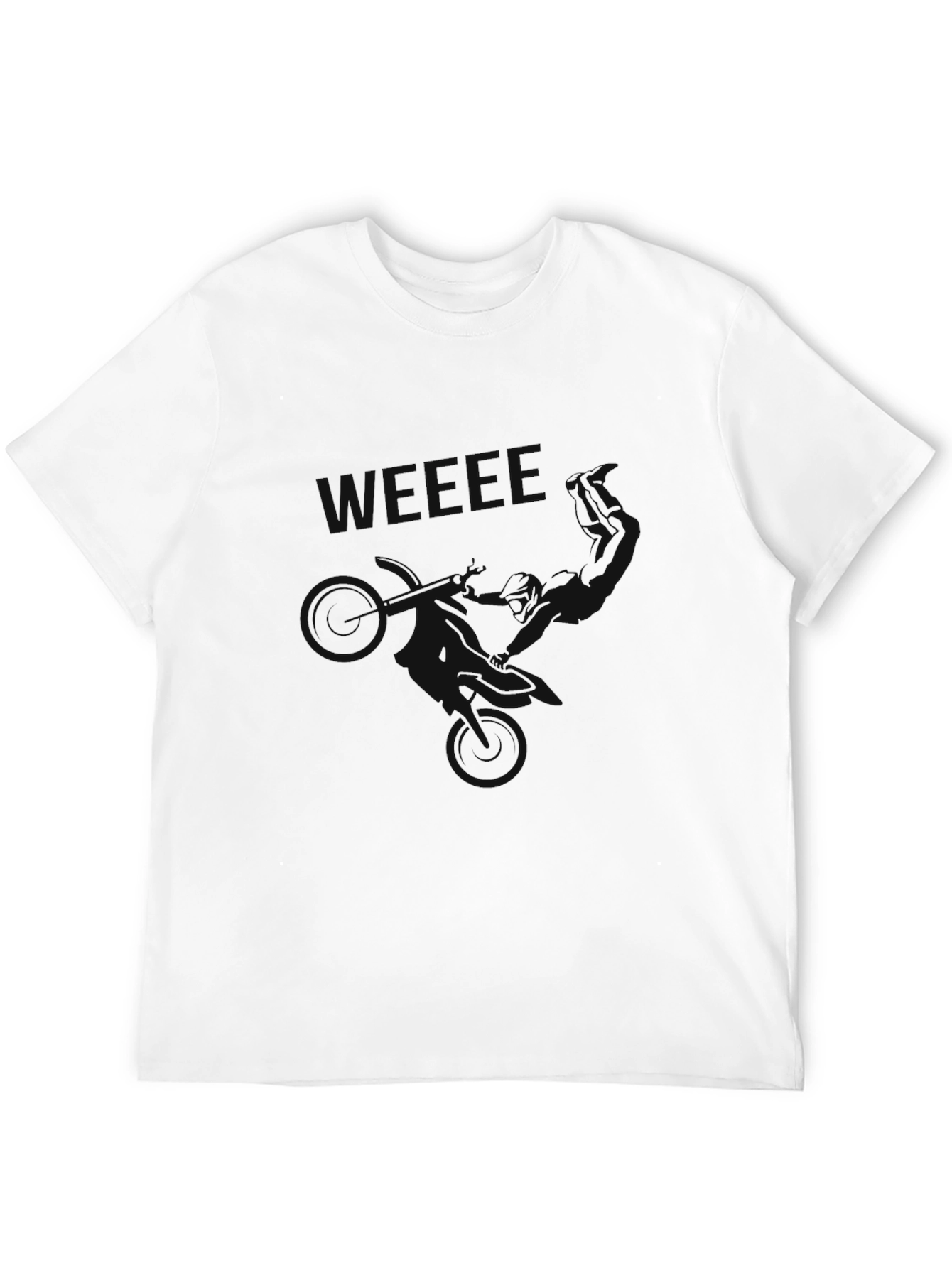 Black Graphic Tee - WEEEEE! Moto Design