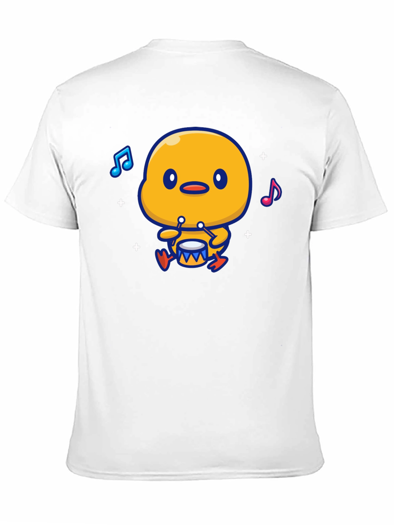 Cute Duck Drummer Graphic T-Shirt