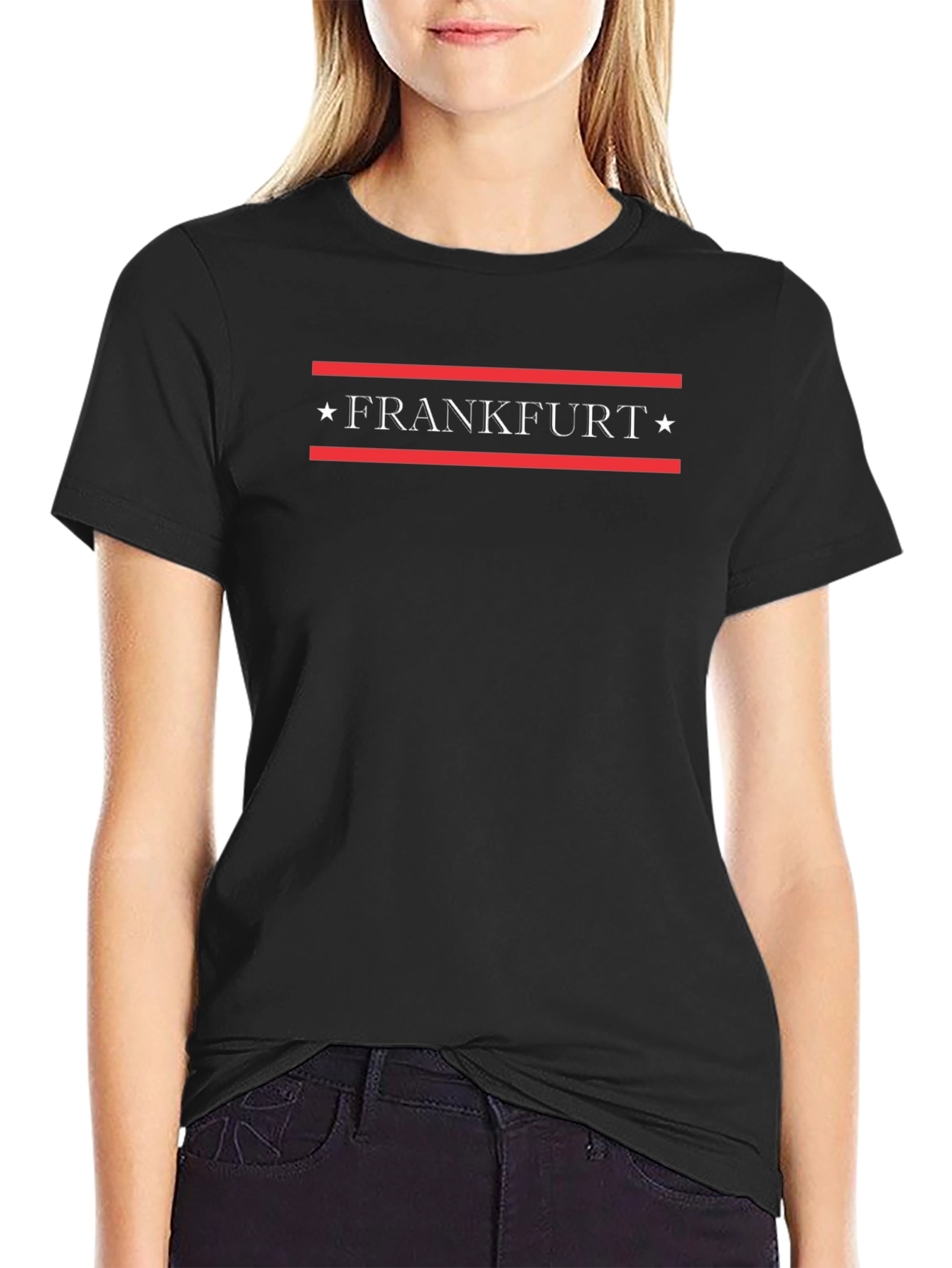 Frankfurt Graphic Tee - Modern Striped Design