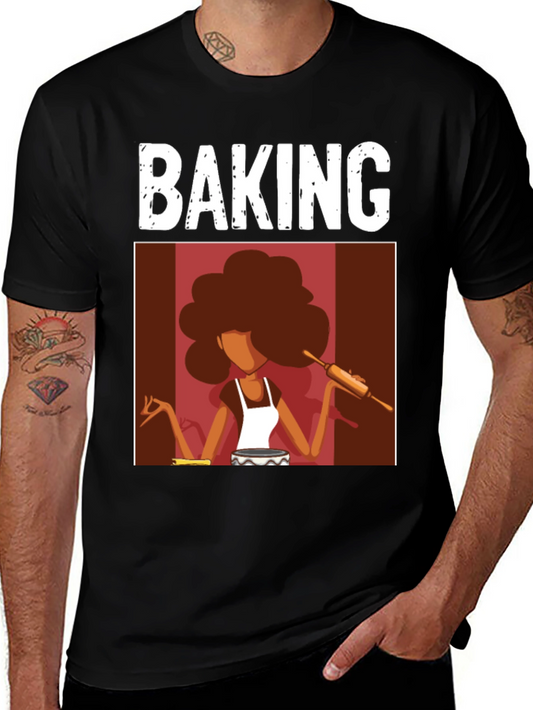 Baking T-Shirt - Afro Baker Design