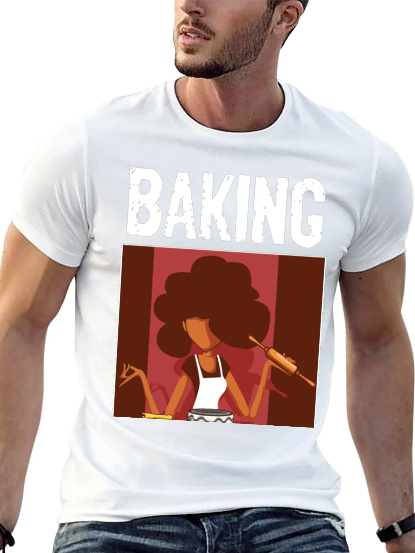 Baking T-Shirt - Afro Baker Design