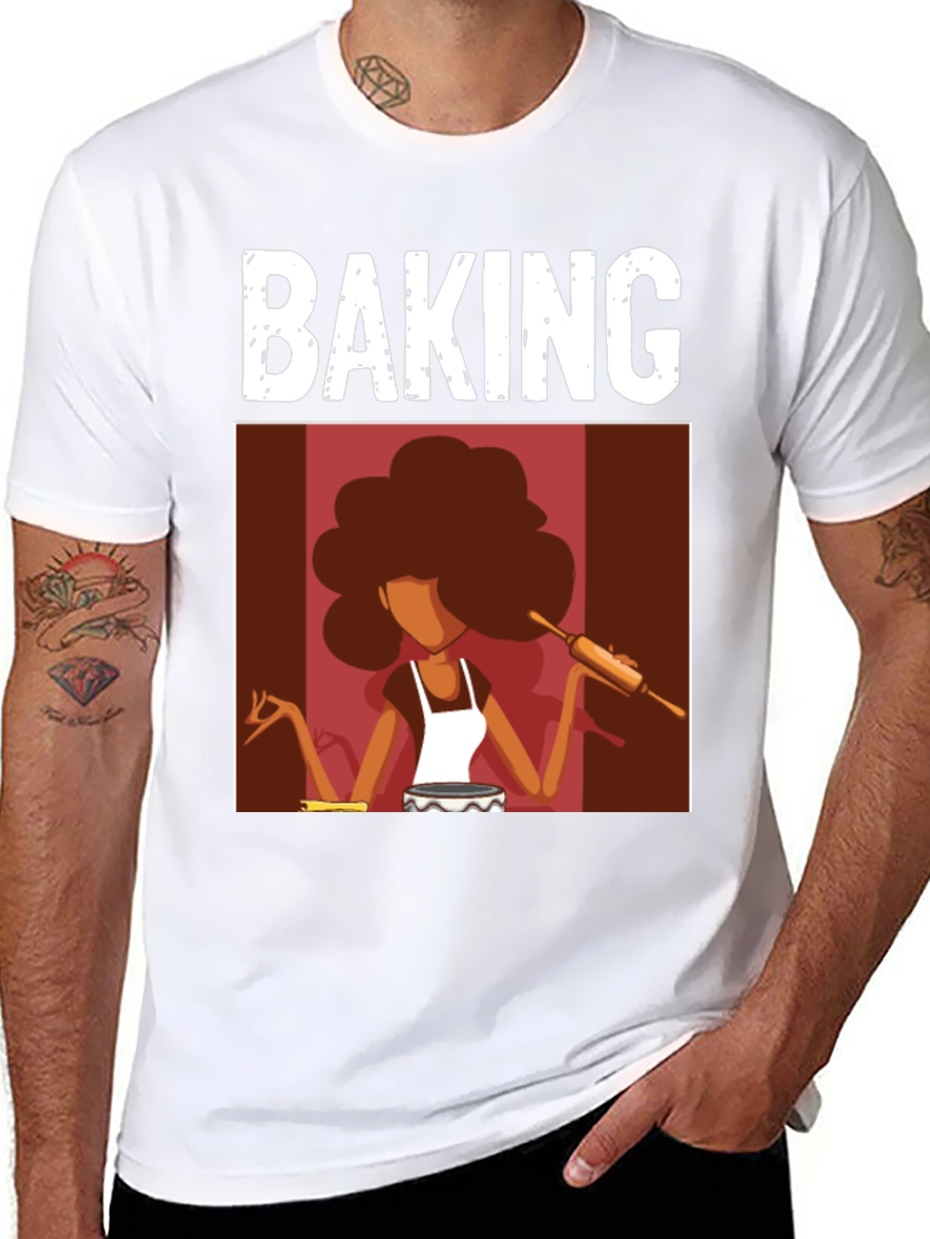 Baking T-Shirt - Afro Baker Design